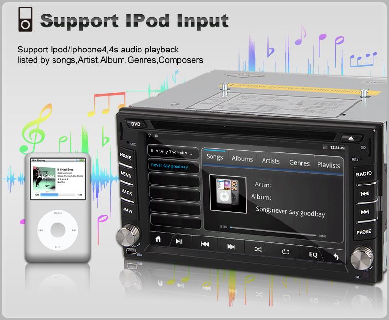 Purchase Car DVD 2Din Android Video Radio GPS Navigation Capacitive